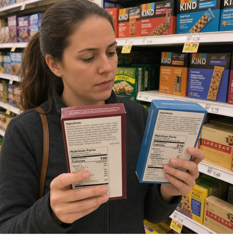 comparing snack ingredient lists