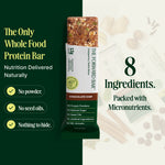 The Forward Bar whole food protein bar with ingredients and benefits displayed. - view 3
