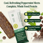 Protein bar packaging with text highlighting its features on a white background. - view 5