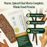 Vanilla chai protein bar with ingredients and product details on a white background - view 5